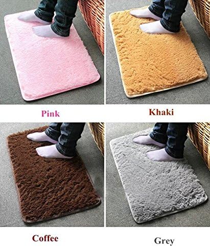 Soft Comfy Absorbtion Dust Doormat Bedroom Floor Rug Fluffy Mats Bathroom Mat S grey