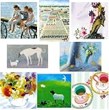 Greeting cards collection.  Beautiful 1 - 8 luxury art cards. Premium quality cards.
