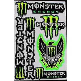 " Monster Army " Decal/Sticker Set Green & Yellow