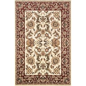 Minaret Area Rug, 7'7x10'10, IVORY RED