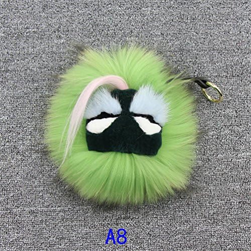 Beyoss Raccoon Fur Little Monster Key Chain Key Buckle Trinket for Womens Bag /Car Pendant Series - A / (A8)