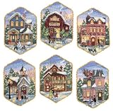 Christmas Village Ornaments Couned Cross Sti
