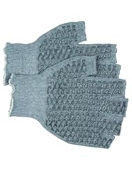 MCR Safety 9677LM Honey Grip Cotton/Polyester Multi-Purpose String Knit Fingerless Gloves, White, Large