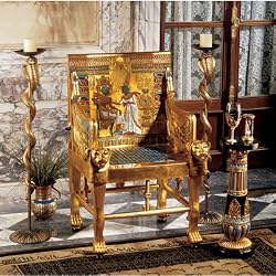 King Tutankhamen's Egyptian Throne Chair