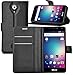 BLU R1 HD case, KuGi ® BLU R1 HD case - High quality ultra-thin MX style PU Cover + TPU Back Wallet stand Case For BLU R1 HD smartphone(Black)
