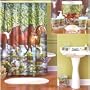 6 Pc Bathroom Set Spring Creek Wild Horses Includes Shower Curtain, Waste Basket, Tumbler, Soap Dish, Toothbrush Holder, and Lotion Pump