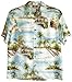 RJC Men's Paradise Island Surf Aloha Shirt, Blue, L
