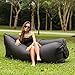 Moran Inflatable Lounger Air Mattresses Quick Open Hangout as Lounge Chair Bean Bag Air Hammock Sofa Couch Air Bag Outdoor Camping Hiking Bed Portable Lazy Sofa (Black)