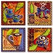 Chocolate Set by Jennifer Brinley 10"x10" Art Print Poster
