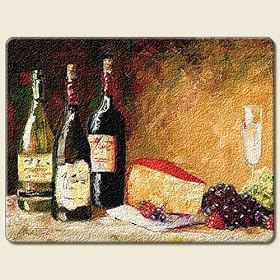 Wine and Dine 15"x11.5" Tempered Glass Cutting Board
