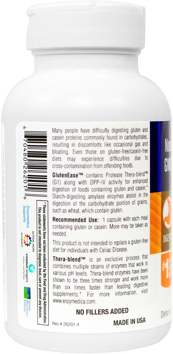 Amazon.com: Enzymedica - GlutenEase 120 count - Complete Gluten ... Amazon.com: Enzymedica - GlutenEase 120 count - Complete Gluten ...