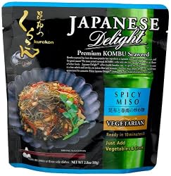 Japanese Delight Premium Kombu Seaweed, Spicy Miso, Vegetarian, 2.8-Ounce Pouches (Pack of 10)