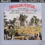 American Festival - Bernstein: Candide Overture / William Schuman: Newsreel for orchestra / Ives: The Unanswered Question (I & II), for trumpet, winds & string orchestra, S. 50 (K. 1C25); The Circus Band (song) / Ruggieri: If . . . Then (for orchestra) / Copland: Fanfare for the Common Man; Variations on a Shaker Melody from Appalachain Spring / Barber: Adagio for strings / Cowell: Saturday Night at the Firehouse