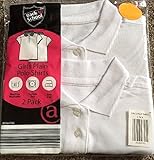 Girls Pack Of 2 School White Short Sleeve 100 % Cotton Polo Shirt Uniform 10-11 Years