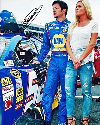 AUTOGRAPHED 2013 Martin Truex Jr. #56 NAPA Auto Parts Racing MWR Pre-Race Ceremonies Signed 8X10 Picture NASCAR Glossy Photo w/COA