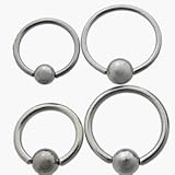 14G SURGICAL STAINLESS STEEL CAPTIVE BEAD RING - 1/2 inches - 20 P