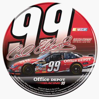 #99 CARL EDWARDS 3 INCH ROUND DOMED DECAL