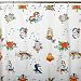 Sin in Linen Flash Tattoo Print Shower Curtain, White