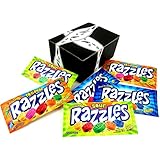 Razzles 3-Flavor Variety: Two 1.4 oz Packages Each of Original, Sour, and Tropical in a Gift Box