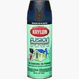 Krylon K02519000 Fusion For Plastic Aerosol Spray Paint, 12-Ounce, Flat Black