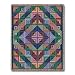 Log Cabin Quilt Throw - 70 x 54 Blanket/Throw