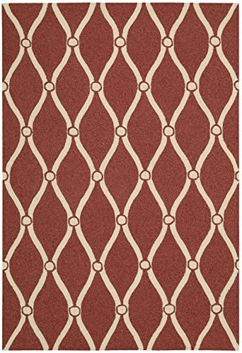 Rug Squared Maui Indoor/Outdoor Area Rug (MAU02), 2-Feet by 3-Feet, Red