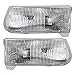 Driver and Passenger Headlights Headlamps Replacement for Ford Mercury SUV F5TZ13008B F5TZ13008A