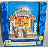Hoop Star Ball Toss Lighted Animated Christmas Village Table Accessory