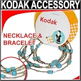 Kodak Fashion Jewelry Matching Neck & Wrist Camera Strap in Turquoise, for Many C, M & V Series Digital Cameras.