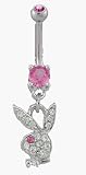 October Birthstone Playboy Belly Button Ring