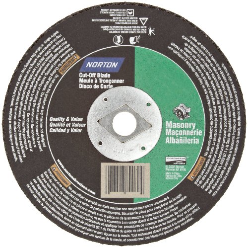 61Q06Yl2I5L Norton Masonry Circular Saw Reinforced Abrasive Flat Cut off Wheel, Type 01, Silicon Carbide, DM 5/8 Arbor, 6 1/2 Diameter x 1/8 Thickness (Pack of 10)