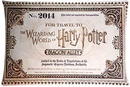 Sea Love Creative Design Custom Harry Potter Hogwarts Train Ticket Soft Cushion&amp;Amp;Pillow Case 20X30 Inch 2 Sides for home
