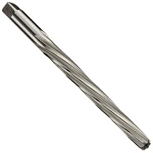 Alvord Polk 155-S-08 High-Speed Steel Taper Pin Reamer Set, Left Hand Spiral Flute, Uncoated Finish, 5-Piece, #0 - #5 Taper Pin Sizes in Wood Case
