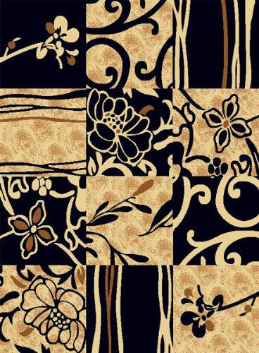 Traditional Area Rug, Supreme Black 9'2