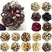 FESHFEN Ponytail Extensions Hair Extensions Wavy Curly Messy Hair Bun Extensions Scrunchy Scrunchie Hair Bun Updo Hairpiece Donut Hair Chignons Hair Piece Wig Strawberry Blonde Scrunchie Hairpiece