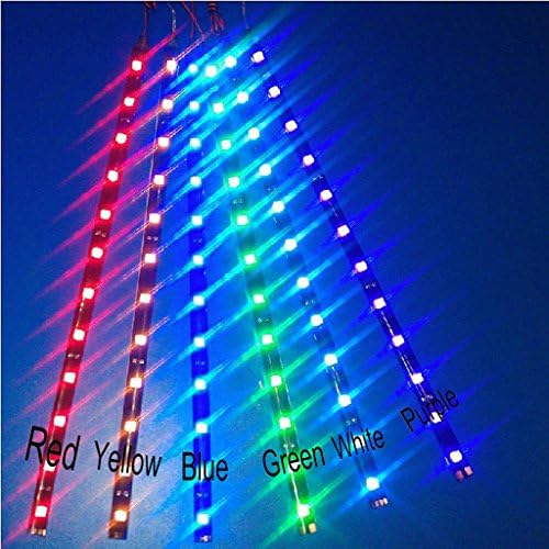 4 Pcs 12" (30cm) Flexible LED Strips High Power 5050 12 SMD Light, 12v Dc, Waterproof, Cuttable (Yellow)