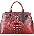 PIJUSHI Classic Women Embossed Crocodile Top Handle Handbag 6075
