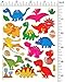 Jazzstick 110 Small Glitter Cute Dinosaur Scrapbook Stickers for Kids 10 Sheets 09A17