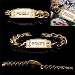 Gold Link Non-Engraved Poker Bracelet - Casino Supplies > Accessories > Misc. Accessories