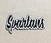 Spartans - Black/White - Team Mascot - Words/Names - Iron on Applique/Embroidered Patch
