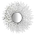 Wire Capiz Sunburst Wall Mirror