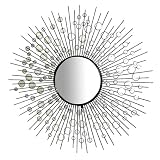 Wire Capiz Sunburst Wall Mirror