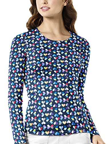 WonderWink Women's Layers Printed Long Sleeve Tee