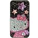 Original Hello Kitty HelloKitty Strass Rhinestone Design Schutzfolie H�lle Tasche Etui Case f�r Apple f�r iPhone 4 / 4S (schwarz)