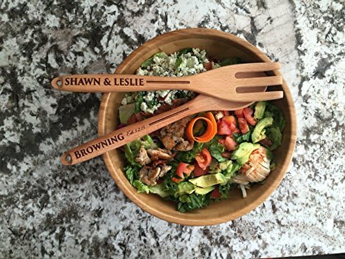 Personalized Decorative Wooden Spoon and Fork Set