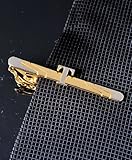 IMAGE OF Initial tiebar with Free Striped reusable gift box, T INITIAL