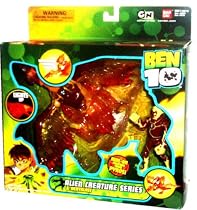 Ben 10 Alien Creature Series Playset : 7 Inch Long Ride-On Creature from Pyros and 4 Inch Tall Heatblast
