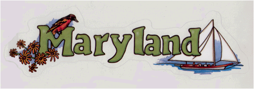 Maryland - US State Header - Clear Window Sticker / Decal