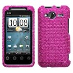 Rhinestones Protector Case for HTC EVO Shift 4G, Hot Pink Full Diamond
