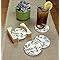 CounterArt Dogwood Branch Design Absorbent Coasters in Wooden Holder, Set of 4